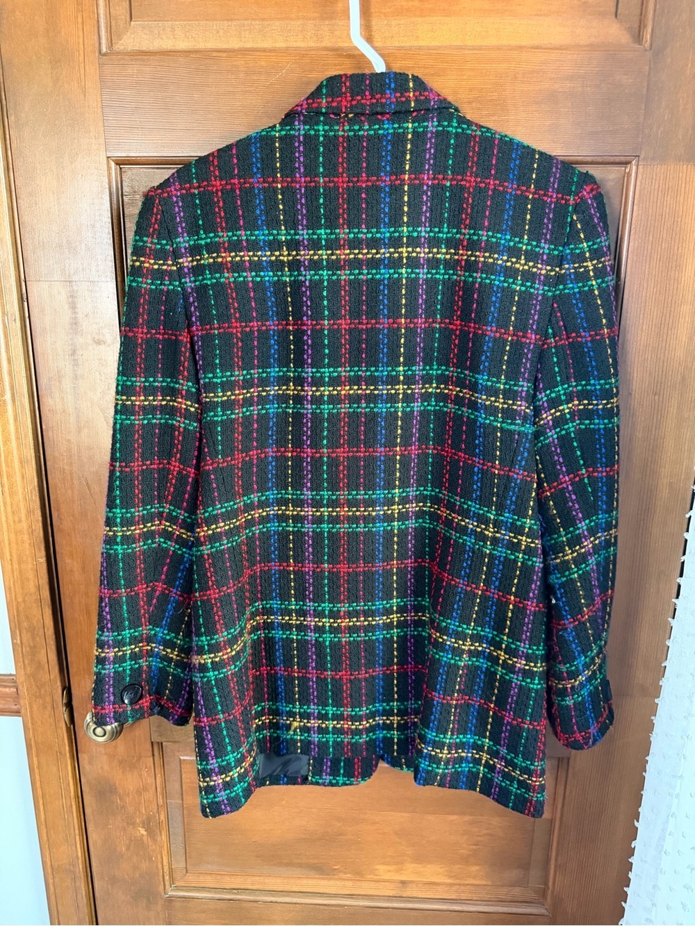 VINTAGE WORTHINGTON RAINBOW TWEED BLAZER - Picture 3 of 4